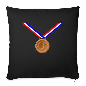 Bronze Medal 3rd - Sofa pillowcase 17,3'' x 17,3'' (45 x 45 cm) - black - Front