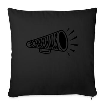 Schreihals Megaphone - Sofakissenbezug 45 x 45 cm - Schwarz - Vorne