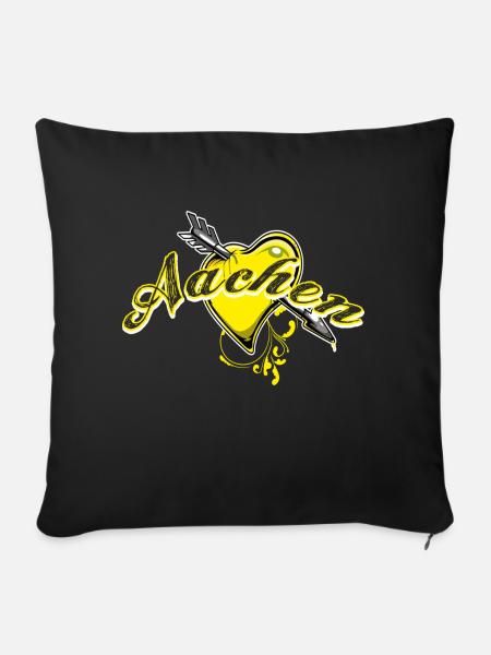 Aachen - Sofakissenbezug 45 x 45 cm - Schwarz