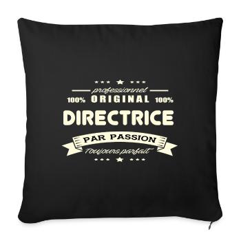 Directrice Original - Housse de coussin décorative 45 x 45 cm - noir - Devant