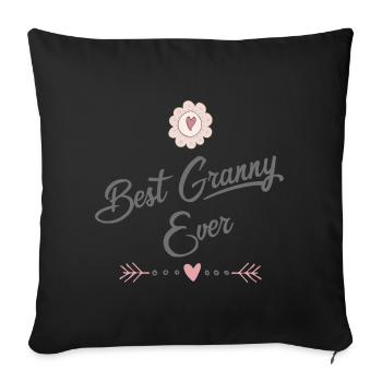 granny - Sofa pillowcase 17,3'' x 17,3'' (45 x 45 cm) - black - Front