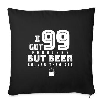 La bière à base de houblon et de malt garantit un - Housse de coussin décorative 45 x 45 cm - noir - Devant