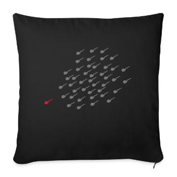 Gagnant - Housse de coussin décorative 45 x 45 cm - noir - Devant