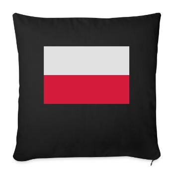 flag_poland - Sofa pillowcase 17,3'' x 17,3'' (45 x 45 cm) - black - Front