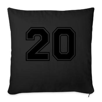 zwanzig - Sofa pillowcase 17,3'' x 17,3'' (45 x 45 cm) - black - Front