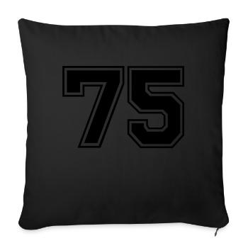 75 - Sofa pillowcase 17,3'' x 17,3'' (45 x 45 cm) - black - Front