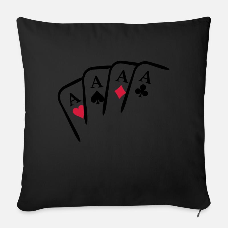 As Design Karten - Sofakissenbezug 45 x 45 cm - Schwarz