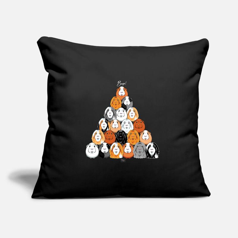 Pyramide de cochon d'Inde II Housse de coussin décorative 45 x 45 cm