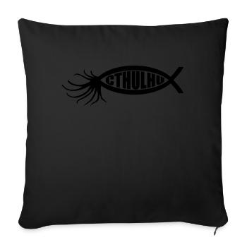 Cthulhu-Fisch - Sofakissenbezug 45 x 45 cm - Schwarz - Vorne