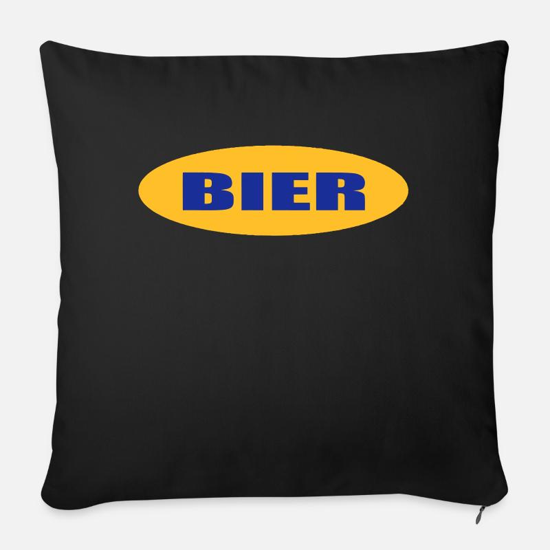 bier - Sofakissenbezug 45 x 45 cm - Schwarz
