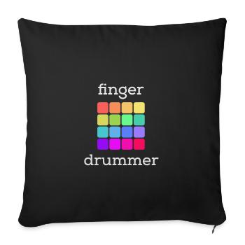 Beatmaker Drum Machine Geschenk Fingerdrummer - Sofakissenbezug 45 x 45 cm - Schwarz - Vorne