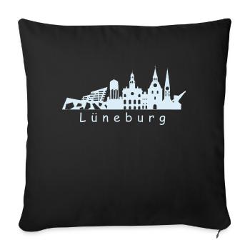 Lüneburg Skyline - Housse de coussin décorative 45 x 45 cm - noir - Devant