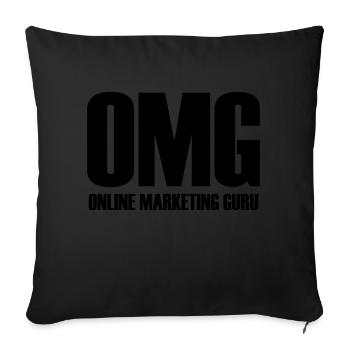 OMG Online Marketing Guru Gift Idea - Sofa pillowcase 17,3'' x 17,3'' (45 x 45 cm) - black - Front