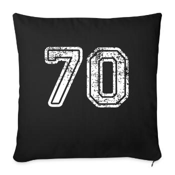 70 - Sofa pillowcase 17,3'' x 17,3'' (45 x 45 cm) - black - Front