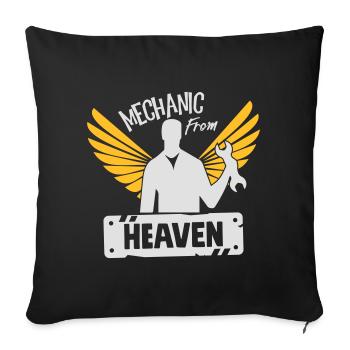 Mechanic From Heaven - Sofa pillowcase 17,3'' x 17,3'' (45 x 45 cm) - black - Front