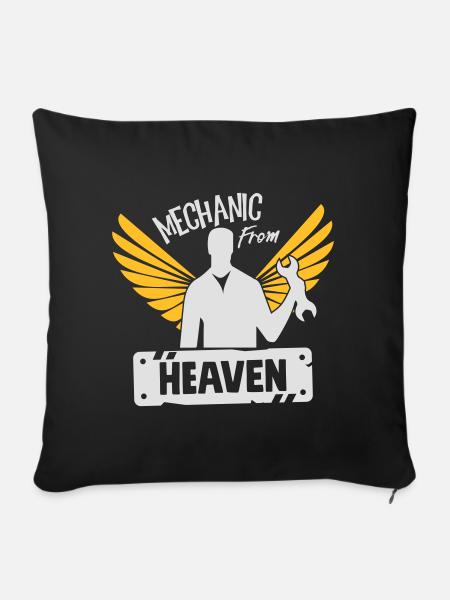 Mechanic From Heaven - Sofakissenbezug 45 x 45 cm - Schwarz