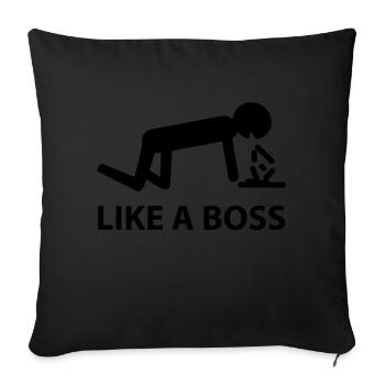 like a boss - Sofakissenbezug 45 x 45 cm - Schwarz - Vorne