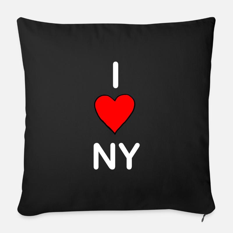 ICH LIEBE NEW YORK - Sofakissenbezug 45 x 45 cm - Schwarz