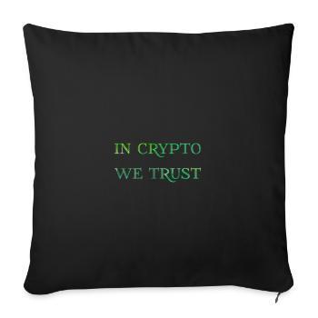 En crypto comme confiance - Housse de coussin décorative 45 x 45 cm - noir - Devant