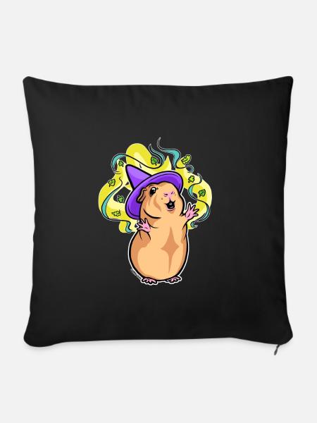 Magic Guinea Pig - Sofa pillowcase 17,3'' x 17,3'' (45 x 45 cm) - black