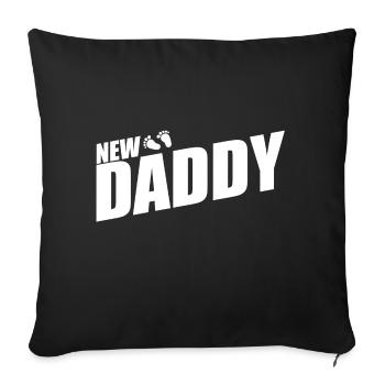 Nouveau papa Nouveau papa test de grossesse cadeau - Housse de coussin décorative 45 x 45 cm - noir - Devant