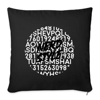 NERD - Housse de coussin décorative 45 x 45 cm - noir - Devant