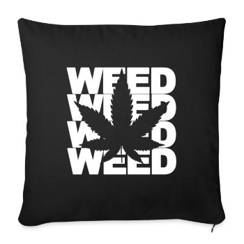 MAUVAISES HERBES - Housse de coussin décorative 45 x 45 cm - noir - Devant