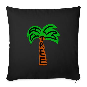 palm tree palm tree - Sofa pillowcase 17,3'' x 17,3'' (45 x 45 cm) - black - Front