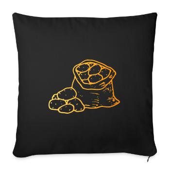 kartoffel sack - Sofakissenbezug 45 x 45 cm - Schwarz - Vorne