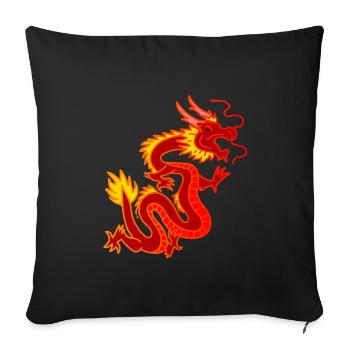 Dragon - Sofa pillowcase 17,3'' x 17,3'' (45 x 45 cm) - black - Front