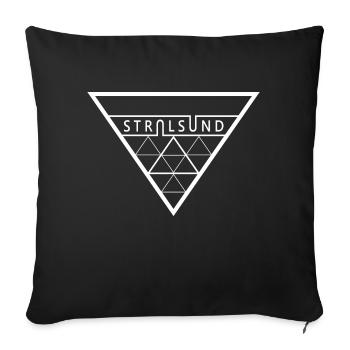 Hansestadt Stralsund Dreieck - Sofakissenbezug 45 x 45 cm - Schwarz - Vorne