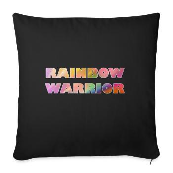 Rainbow Warrior - Sofa pillowcase 17,3'' x 17,3'' (45 x 45 cm) - black - Front