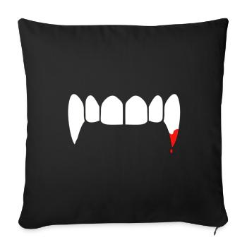CARNAVAL DE DENTS DE VAMPIRE DRACULA HALLOWEEN SCARY - Housse de coussin décorative 45 x 45 cm - noir - Devant