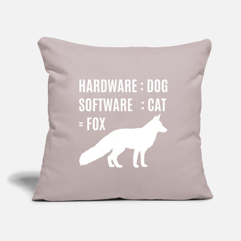 Fuchs Hardware Hund Software Katze Sofakissenbezug 45 x 45 cm