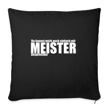 master - Sofa pillowcase 17,3'' x 17,3'' (45 x 45 cm) - black - Front