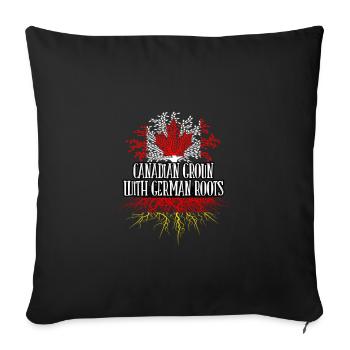 Canadian grown with german roots - Sofakissenbezug 45 x 45 cm - Schwarz - Vorne