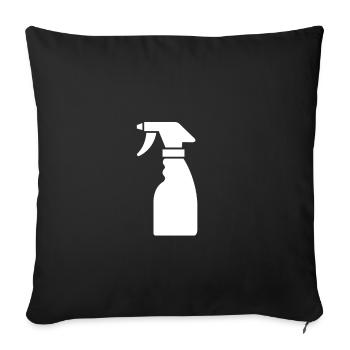 Reinigungsflasche - Sofakissenbezug 45 x 45 cm - Schwarz - Vorne