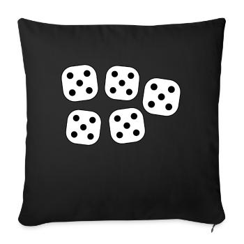 25 years birthday - Sofa pillowcase 17,3'' x 17,3'' (45 x 45 cm) - black - Front