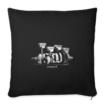 Moteur R4 - Housse de coussin décorative 45 x 45 cm - noir - Devant