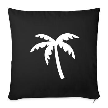Palme - Sofakissenbezug 45 x 45 cm - Schwarz - Vorne