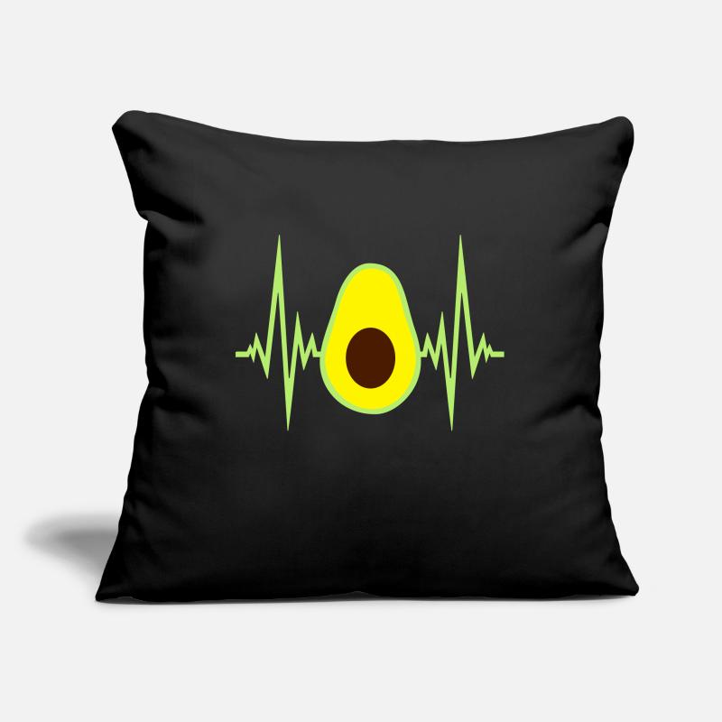 avocado heartbeat pulse frequency clipart fruit gemu Sofa pillowcase 17,3'' x 17,3'' (45 x 45 cm)