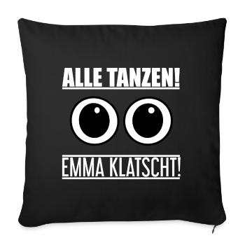 Alle Tanzen Emma Klatscht "MDMA - Ecstasy - Rave" - Sofakissenbezug 45 x 45 cm - Schwarz - Vorne