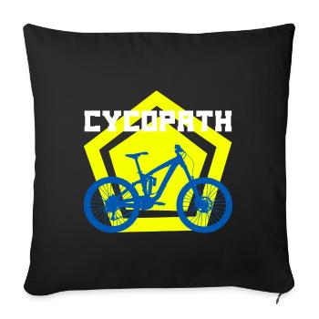 cycopath Funny T-Shirts - Sofa pillowcase 17,3'' x 17,3'' (45 x 45 cm) - black - Front