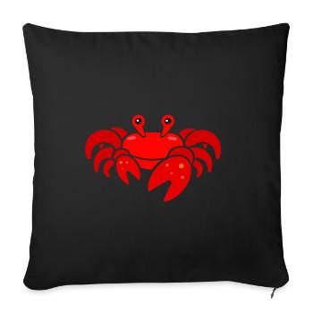 crab - Sofa pillowcase 17,3'' x 17,3'' (45 x 45 cm) - black - Front