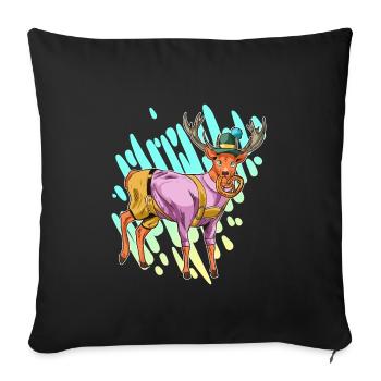 Beer Deer Bayern Lederhose Gift - Sofa pillowcase 17,3'' x 17,3'' (45 x 45 cm) - black - Front