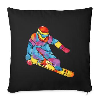 Snowboarder Boarder Winter Sport Birthday Gift - Sofa pillowcase 17,3'' x 17,3'' (45 x 45 cm) - black - Front