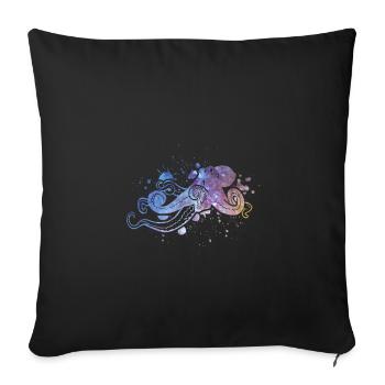 Octopus - Sofakissenbezug 45 x 45 cm - Schwarz - Vorne