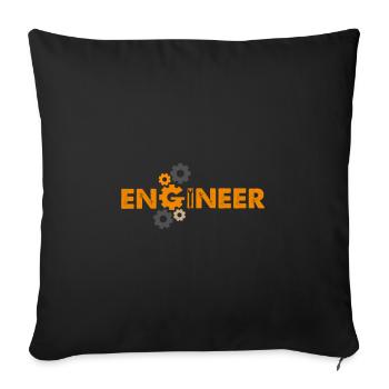 Engineer - Sofa pillowcase 17,3'' x 17,3'' (45 x 45 cm) - black - Front
