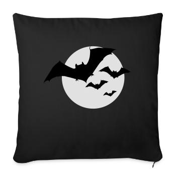 Bat Swarm Moon Halloween 2c - Sofa pillowcase 17,3'' x 17,3'' (45 x 45 cm) - black - Front