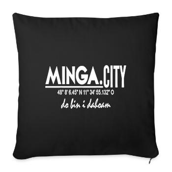 MINGA MÜNCHEN GERMANY WIESN BIERGARTEN - Sofakissenbezug 45 x 45 cm - Schwarz - Vorne